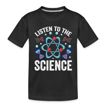Écoutez Science Scientists Science - T-shirt bio Premium Enfant - noir - Devant