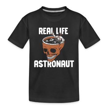 Astronaute de la vraie vie Astronomy Space Rocket - T-shirt bio Premium Enfant - noir - Devant
