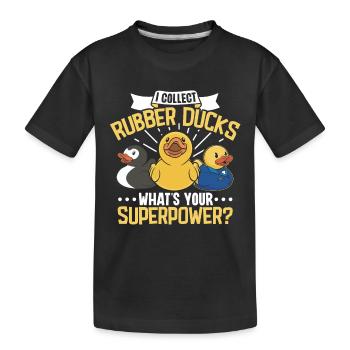 Canards en caoutchouc Canard Duck Lovers Salle de bain - T-shirt bio Premium Enfant - noir - Devant