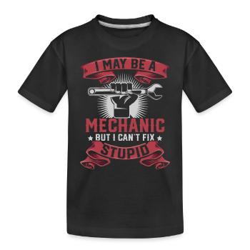 Mechanic - Kids' Premium Organic T-Shirt - black - Front