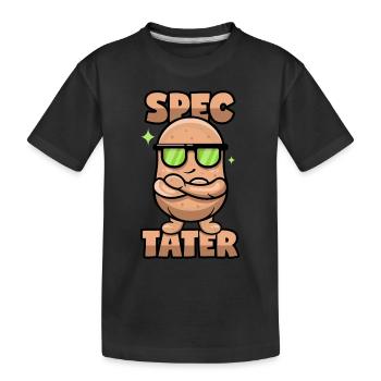 Pomme de terre avec verres - T-shirt bio Premium Enfant - noir - Devant