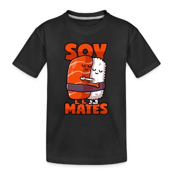 Sushi soulmates à la sauce soja - T-shirt bio Premium Enfant - noir - Devant