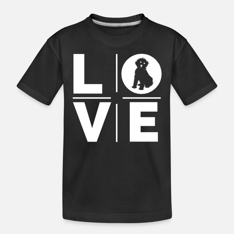 Bernedoodle Liebe - Kinder Premium Bio T-Shirt - Schwarz