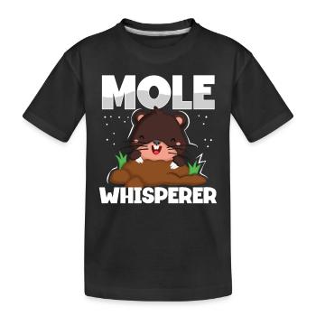 Chuchoteur de taupe - T-shirt bio Premium Enfant - noir - Devant