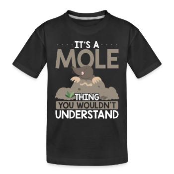 C’est une taupe - T-shirt bio Premium Enfant - noir - Devant