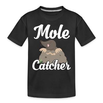 Chasseur de taupes - T-shirt bio Premium Enfant - noir - Devant