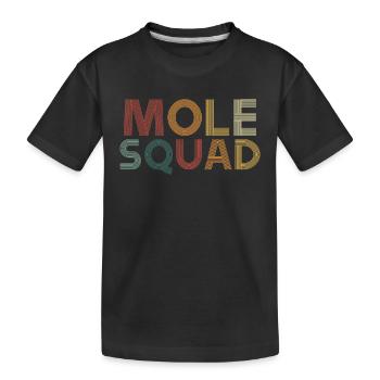 Troupe de taupes colorées - T-shirt bio Premium Enfant - noir - Devant