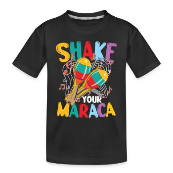 Shake Your Maraca für alle die Maraca Spieler - Kinder Premium Bio T-Shirt - Schwarz - Vorne