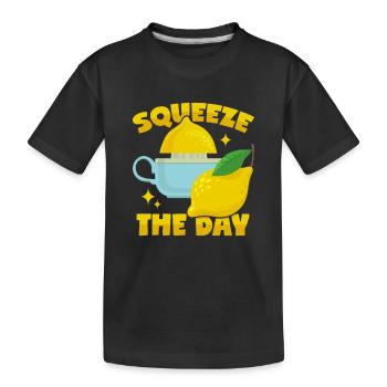 Squeeze lemons - Kids' Premium Organic T-Shirt - black - Front