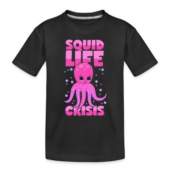 Calmar de la quarantaine-crise Poulpe Poulpe Calmar - T-shirt bio Premium Enfant - noir - Devant