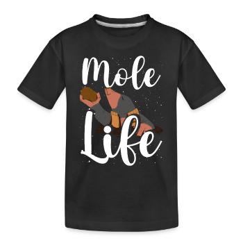 La vie de taupe - T-shirt bio Premium Enfant - noir - Devant