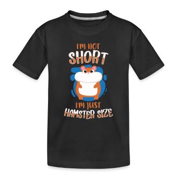 Je ne suis pas petit je suis juste Hasmter taille - T-shirt bio Premium Enfant - noir - Devant