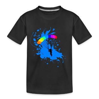 Skydiving - Kids' Premium Organic T-Shirt - black - Front