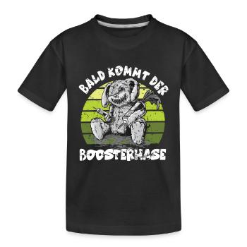 Bald Kommt Der Bossterhase - Kinder Premium Bio T-Shirt - Schwarz - Vorne