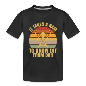 Il faut un jambon pour savoir dit de Dah Amateur Radio - T-shirt bio Premium Enfant - noir - Devant