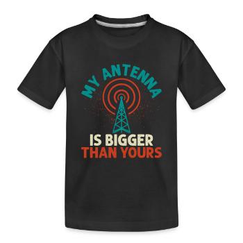 Mon antenne est plus grande que la vôtre Amateur Radio Ope - T-shirt bio Premium Enfant - noir - Devant