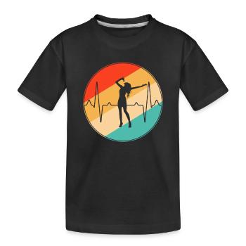 Chanter Retro Heartbeat - T-shirt bio Premium Enfant - noir - Devant