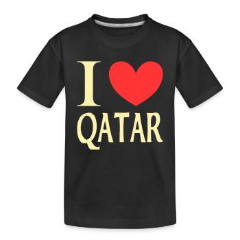 Ich liebe Katar - Kinder Premium Bio T-Shirt - Schwarz - Vorne