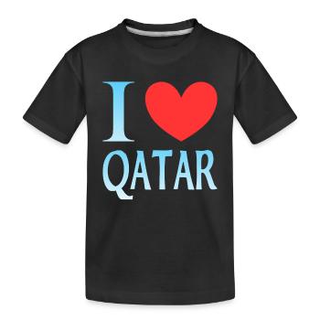 Ich liebe Katar - Kinder Premium Bio T-Shirt - Schwarz - Vorne
