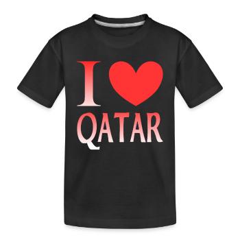 Ich liebe Katar - Kinder Premium Bio T-Shirt - Schwarz - Vorne