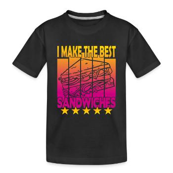 I Make The Best Sandwiches - Kinder Premium Bio T-Shirt - Schwarz - Vorne