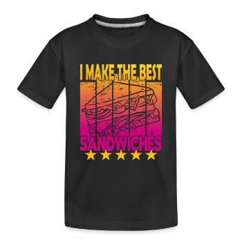I Make The Best Sandwiches - Kinder Premium Bio T-Shirt - Schwarz - Vorne