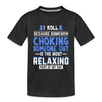 Jiu Jitsu Funny Jiu-Jitsu BJJ Education Grappling - Kids' Premium Organic T-Shirt - black - Front