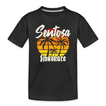 Sentosa Singapour - T-shirt bio Premium Enfant - noir - Devant