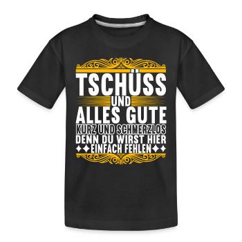 Abschiedsgeschenk Kollege Jobwechsel - Kinder Premium Bio T-Shirt - Schwarz - Vorne
