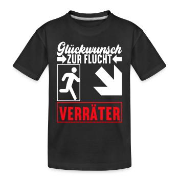 Abschiedsgeschenk Kollege Jobwechsel - Kinder Premium Bio T-Shirt - Schwarz - Vorne