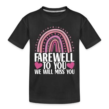 Farewell gift from colleague Jobwechsel - Kids' Premium Organic T-Shirt - black - Front