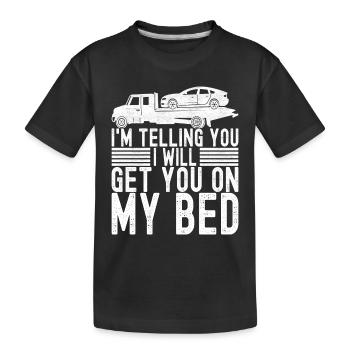 Abschleppwagen Abschleppdienst - Kinder Premium Bio T-Shirt - Schwarz - Vorne