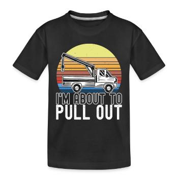 Abschleppwagen Abschleppdienst - Kinder Premium Bio T-Shirt - Schwarz - Vorne