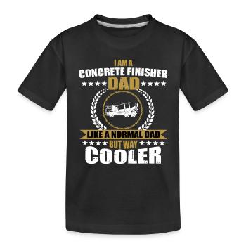 Papa pavé de béton - T-shirt bio Premium Enfant - noir - Devant