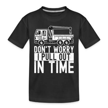 Abschleppwagen Abschleppdienst - Kinder Premium Bio T-Shirt - Schwarz - Vorne