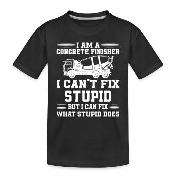 Conception de finition de béton - T-shirt bio Premium Enfant - noir - Devant