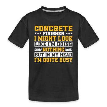 Drôle de conception de polisseuse à béton - T-shirt bio Premium Enfant - noir - Devant