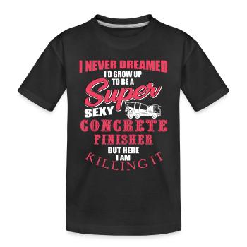 Drôle de cadeau de pavé en béton - T-shirt bio Premium Enfant - noir - Devant