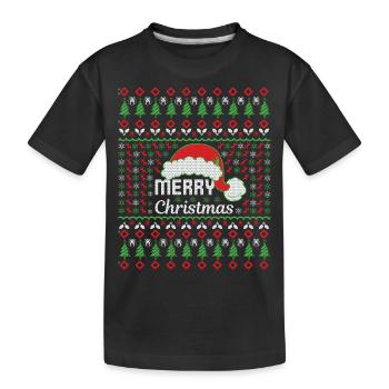 Merry Christmas - Kids' Premium Organic T-Shirt - black - Front