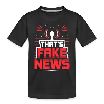 Ce sont de fausses nouvelles Liberté de la presse Droit de la presse - T-shirt bio Premium Enfant - noir - Devant