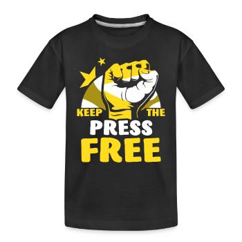 Liberté de la presse Liberté de la presse - T-shirt bio Premium Enfant - noir - Devant