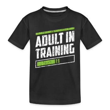 Adulte en éducation Anniversaire de l’adulte - T-shirt bio Premium Enfant - noir - Devant