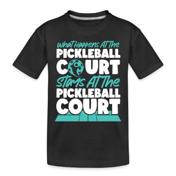 Pickleball Que se passe-t-il au - T-shirt bio Premium Enfant - noir - Devant