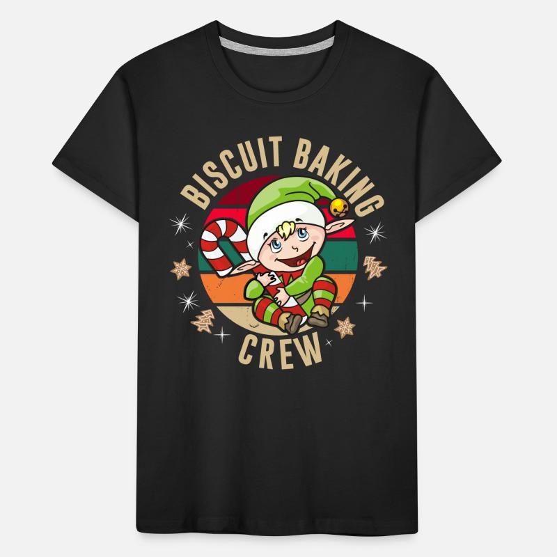 Équipe de cuisson de biscuits Biscuits de Noël Elfe T-shirt bio Premium Enfant