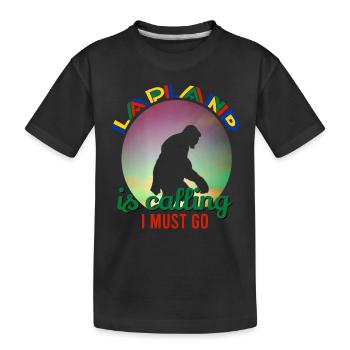 Lapland calls I need to go - Kids' Premium Organic T-Shirt - black - Front