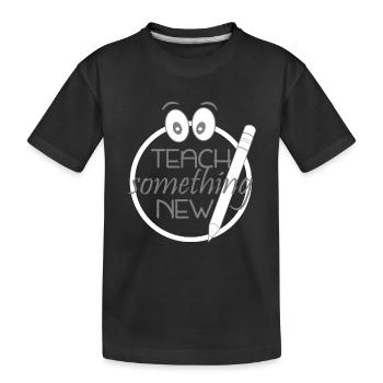 Teacher - Kids' Premium Organic T-Shirt - black - Front