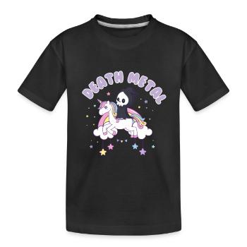 Licorne sur Cloud Death Metal - T-shirt bio Premium Enfant - noir - Devant