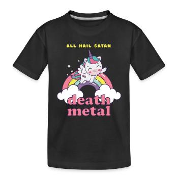 Licorne sur Cloud Death Metal - T-shirt bio Premium Enfant - noir - Devant