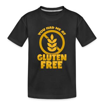 Gluten-free - Kids' Premium Organic T-Shirt - black - Front