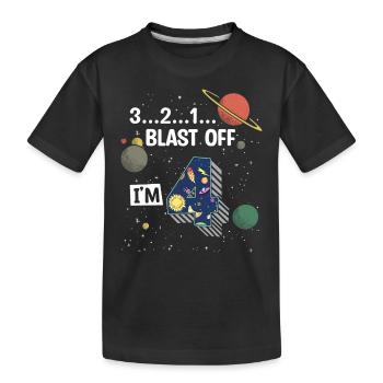 Blast Off J’ai 4 ans, 4ème anniversaire - T-shirt bio Premium Enfant - noir - Devant